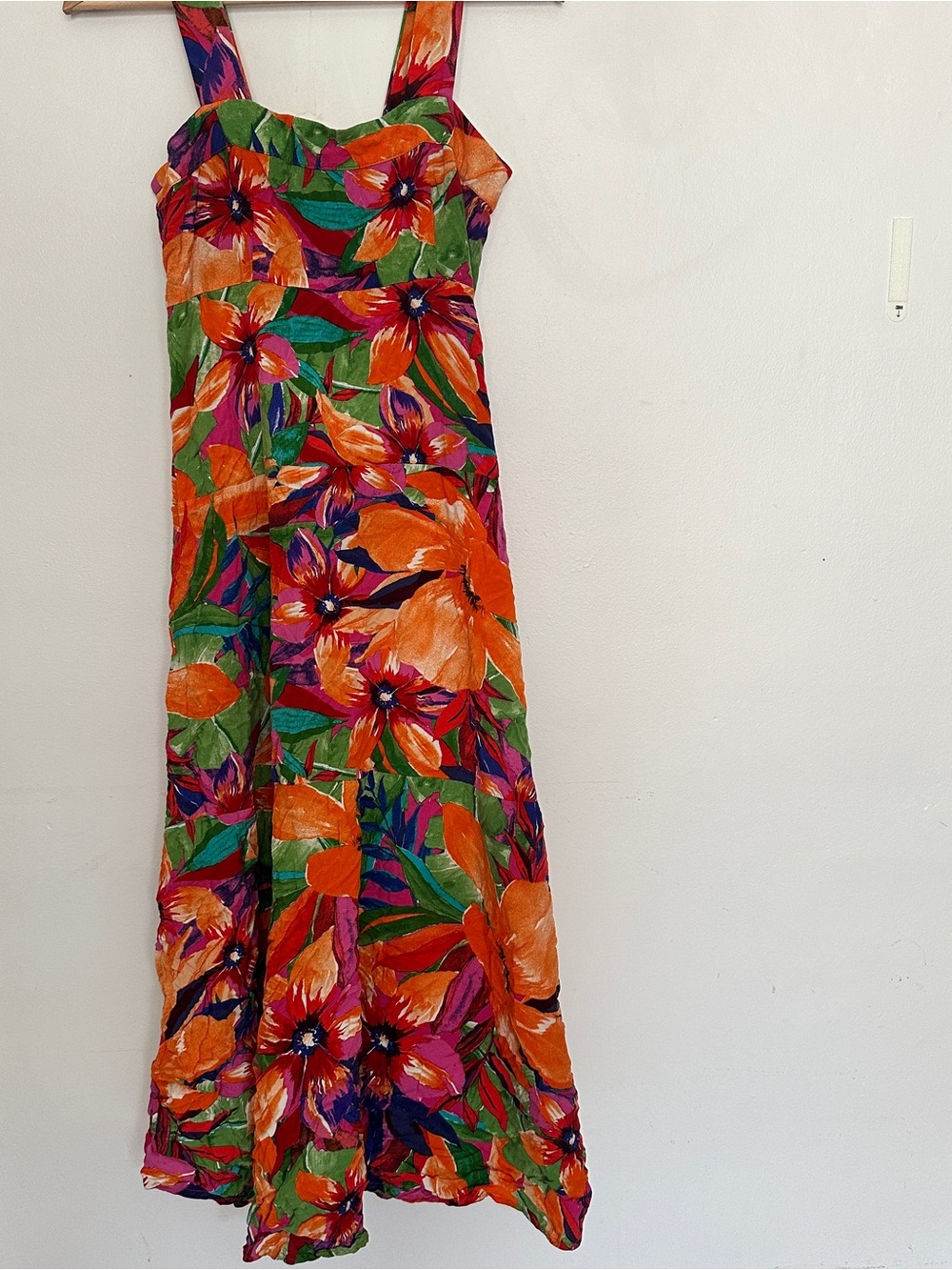 Garden Floral Orange Maxi Dress